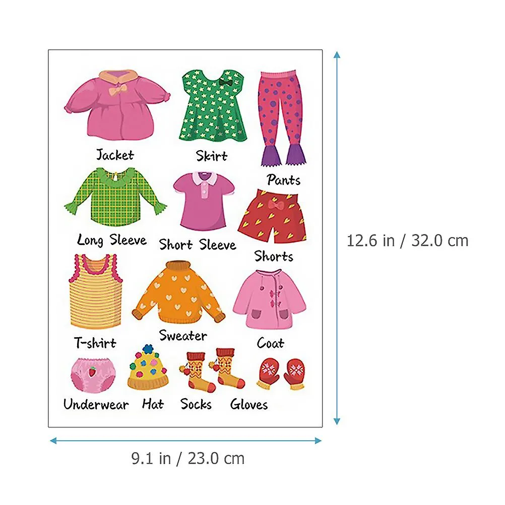 1 Set Kids Wardrobe Clothing Labels Stickers Classification Labels (Girl)