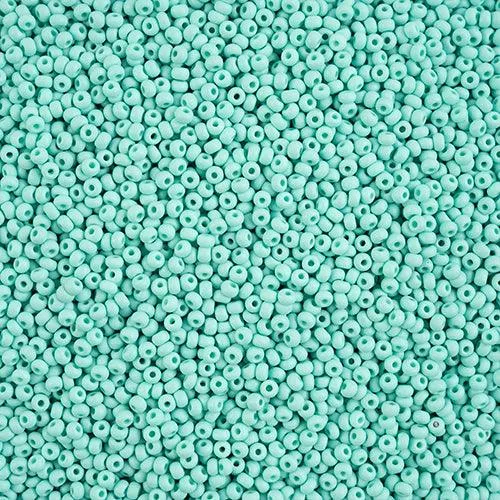 10-42137, Czech 22g PermaLux Dyed Chalk Mint Matte