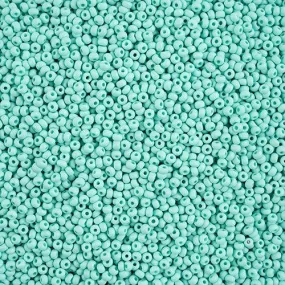 10-42137, Czech 22g PermaLux Dyed Chalk Mint Matte