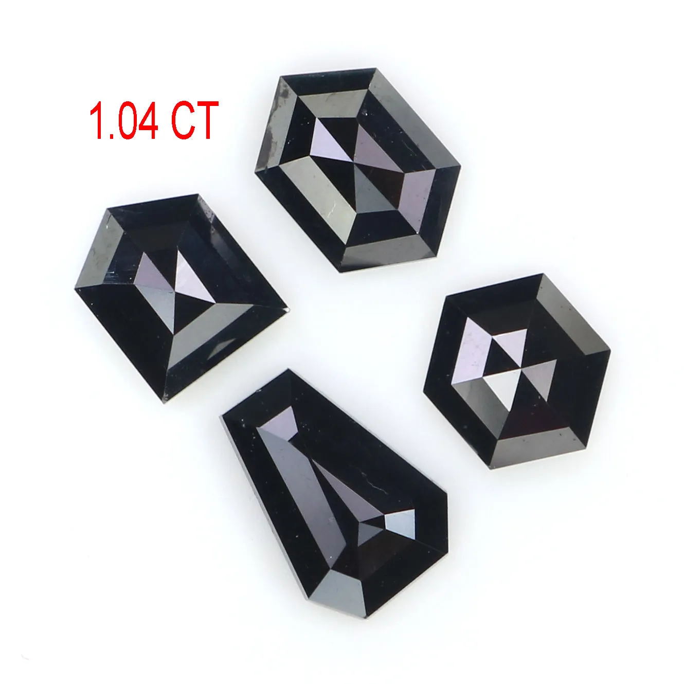 1.04 CT Natural Loose Mix Shape Diamond Black Color Mix Shape Diamond 5.55 MM Natural Loose Diamond Black Mix Shape Rose Cut Dia