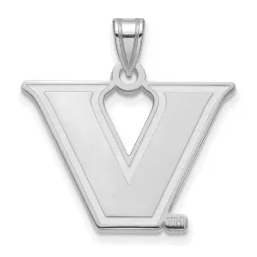 10k White Gold Vanderbilt U. Large Logo Pendant