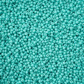 11-43252, Czech 22g Turquoise Chalk Dyed Solgel