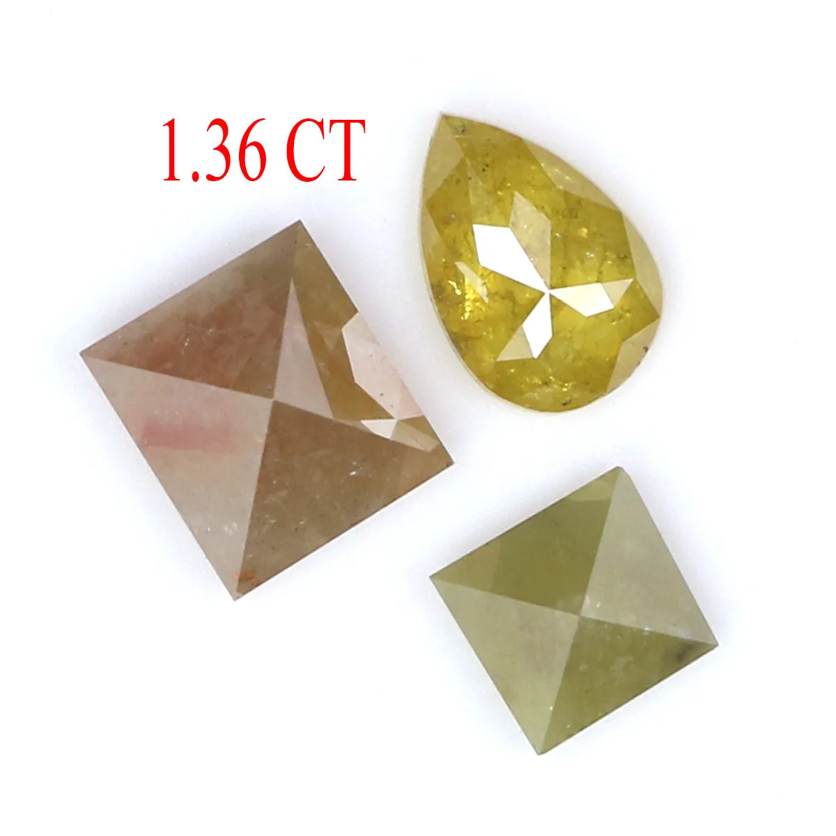 1.36 CT Natural Loose Mix Shape Diamond Mix Color Mix Shape Diamond 3.95 MM Natural Diamond Mix Color Mix Shape Rose Cut Diamond