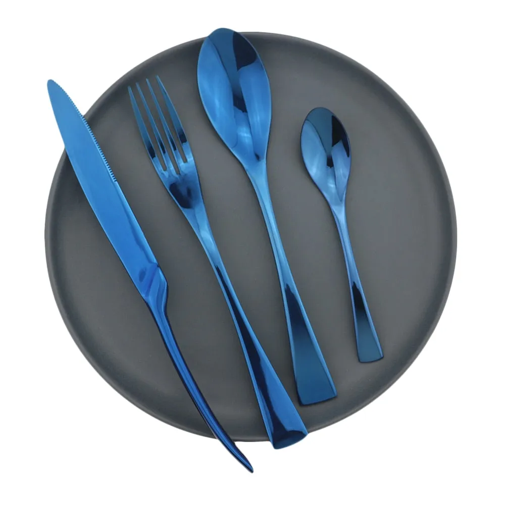 4Pcs Dinnerware Knife Fork Tea Spoon Tableware Set Home Kitchen