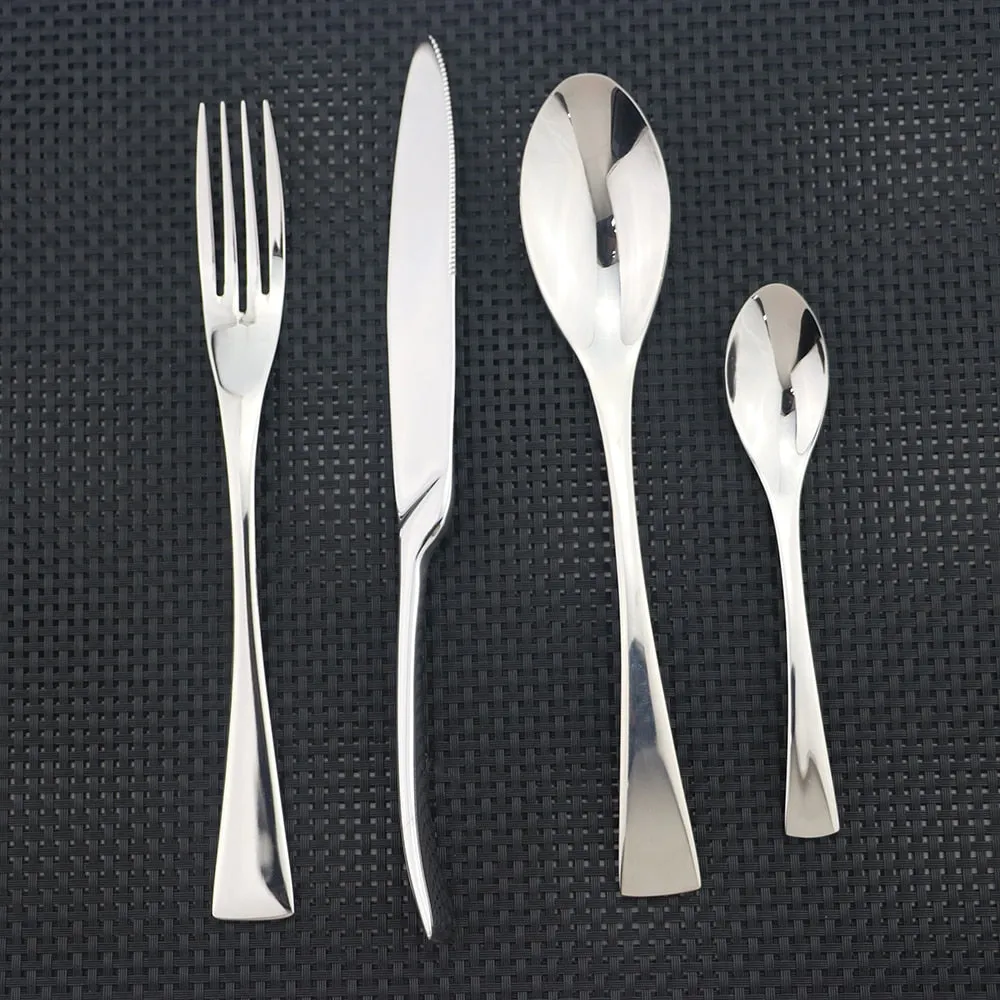 4Pcs Dinnerware Knife Fork Tea Spoon Tableware Set Home Kitchen