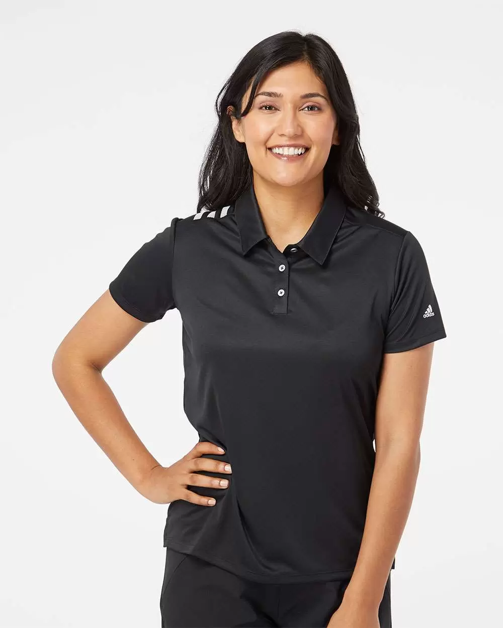 Adidas Golf Clothing A325 Women's 3-Stripes Shoulder Sport Shirt SKU: A325