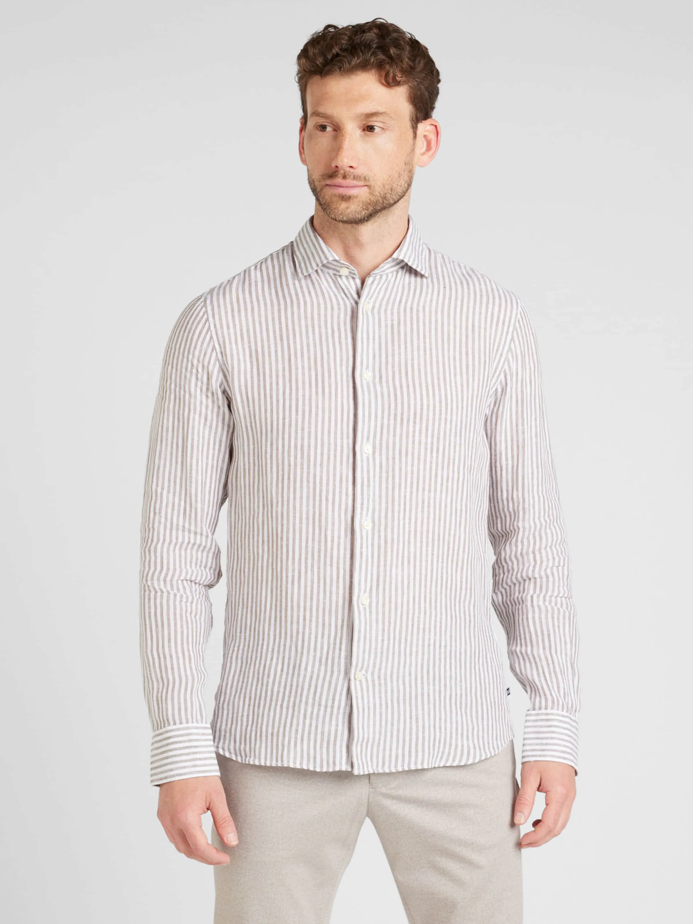 Ajuste regular Camisa 'Marc' Matinique en Chocolate