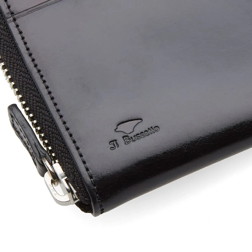 Black Zip Wallet by Il Bussetto