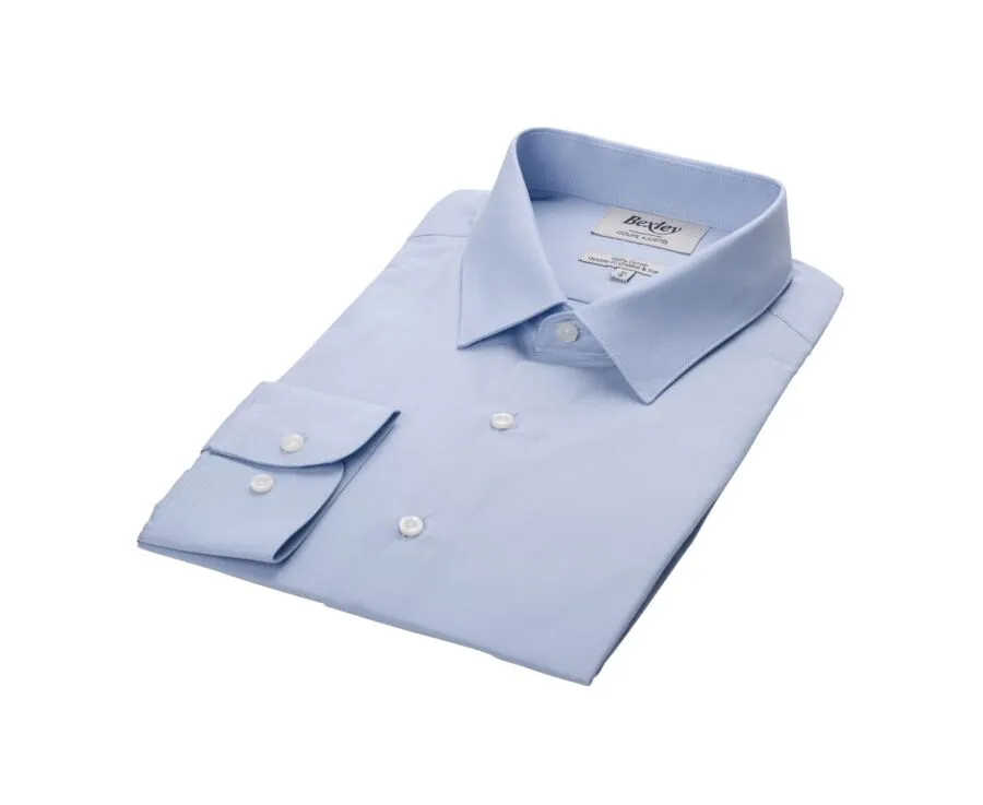 Blue Cotton shirt - Classical collar - LOUIS CLASSIC