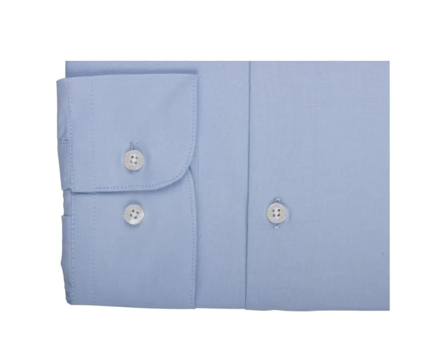 Blue Cotton shirt - Classical collar - LOUIS CLASSIC