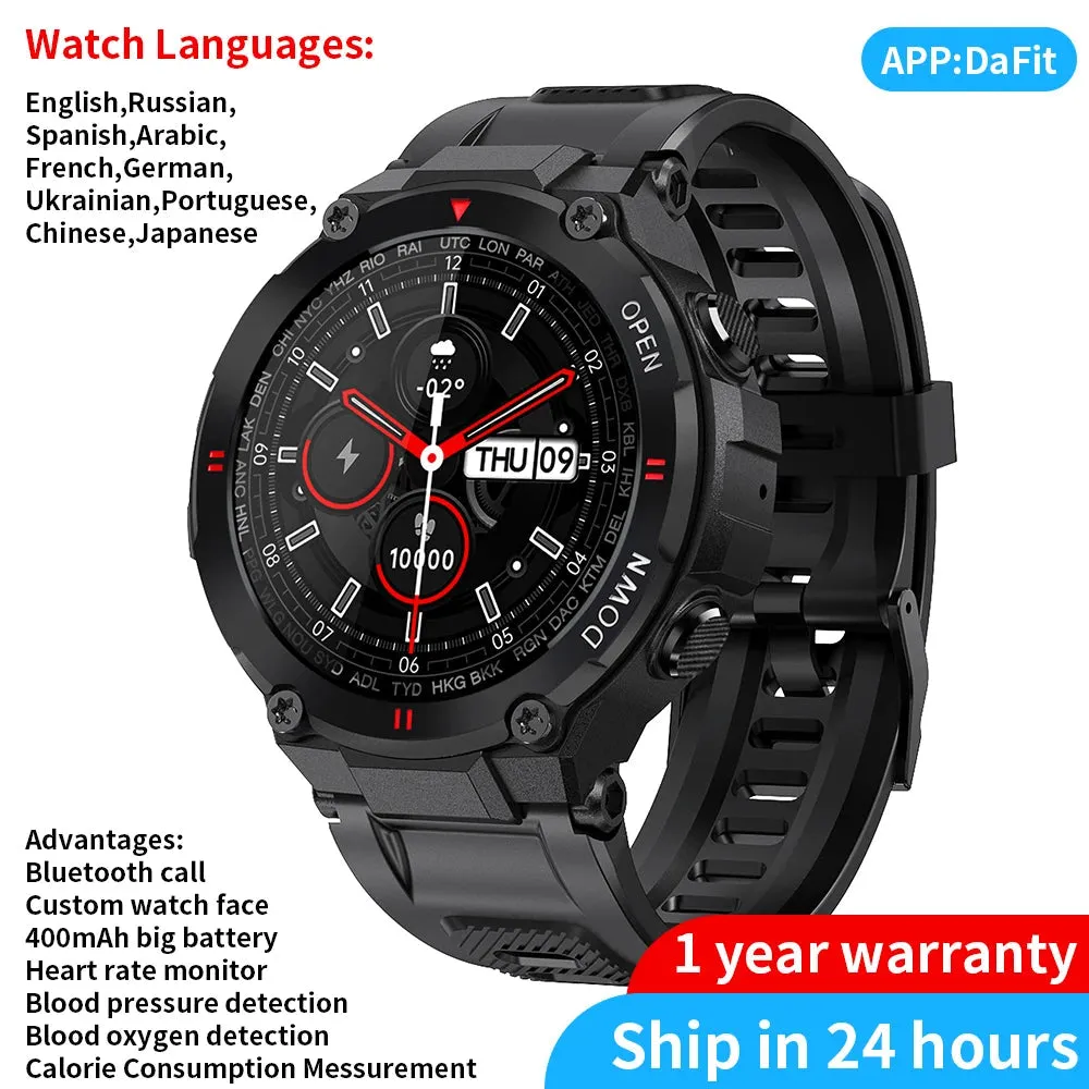 Bluetooth Call Music Play Heart Rate Fitness Tracker Outdoor Sports Smartwatch