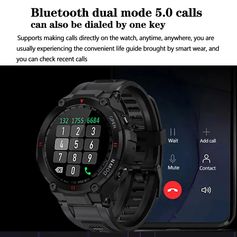 Bluetooth Call Music Play Heart Rate Fitness Tracker Outdoor Sports Smartwatch