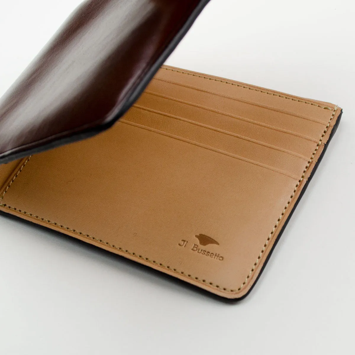 Bussetto Bi-fold Wallet - Brown (Cappuccino)