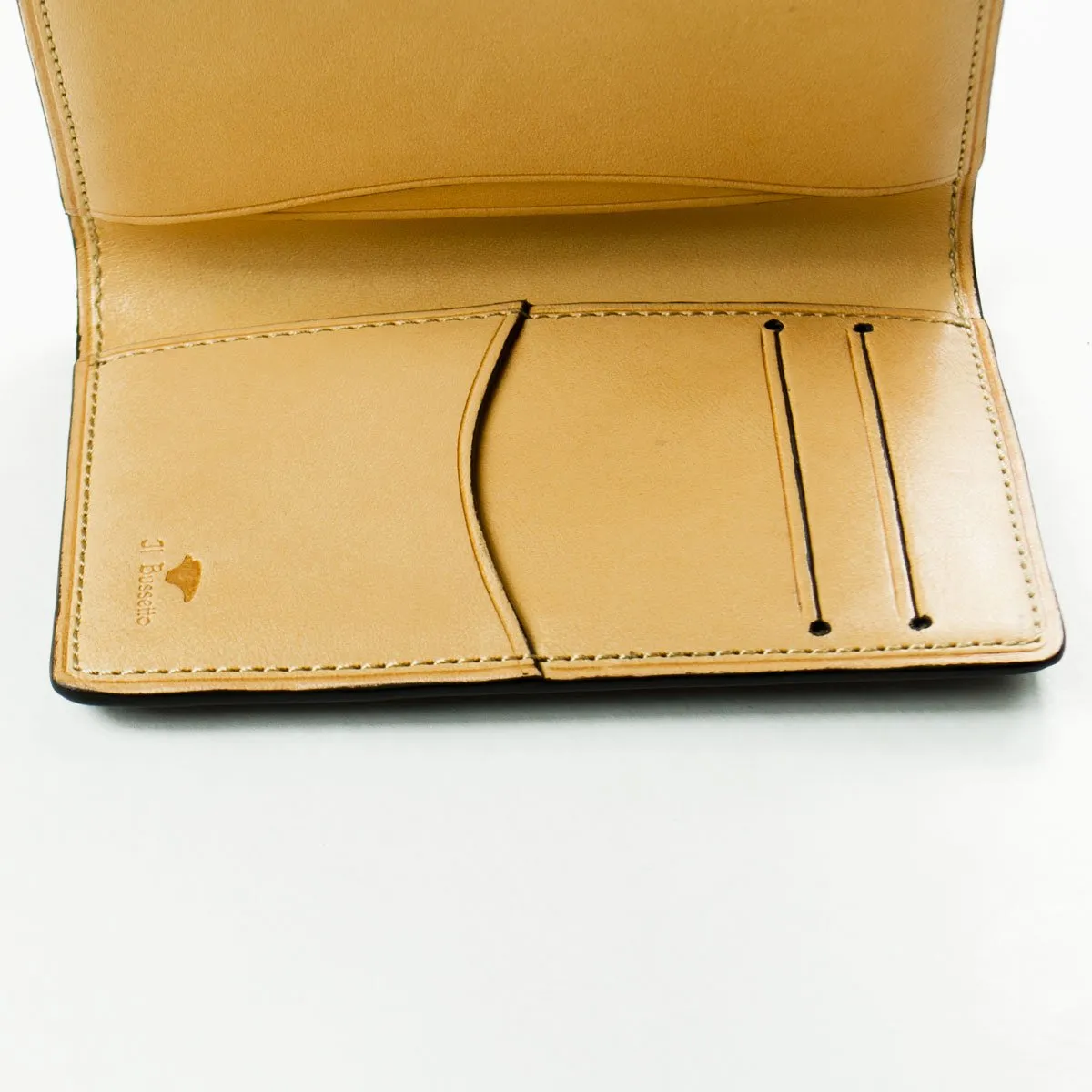 Bussetto Bi-folder Card Case Brown Cappuccino