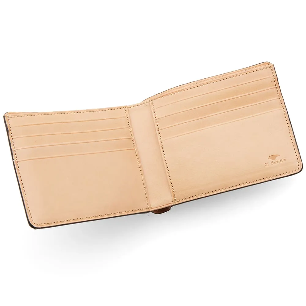 Bussetto Black Bi-Fold Wallet