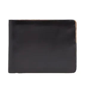 Bussetto Black Bi-Fold Wallet