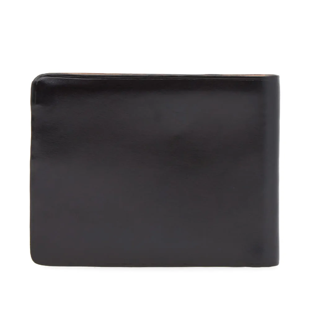 Bussetto Black Bi-Fold Wallet