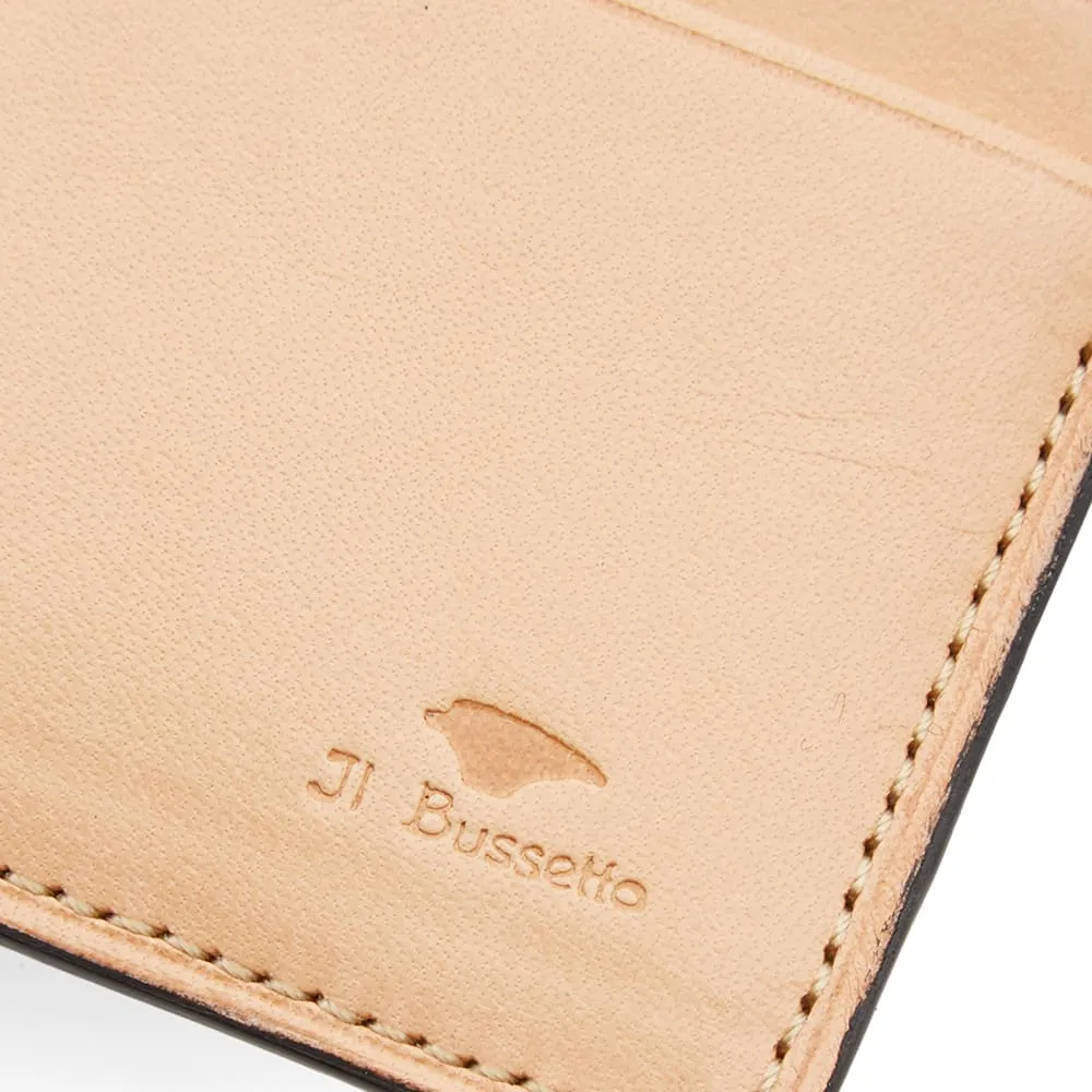 Bussetto Black Bi-Fold Wallet