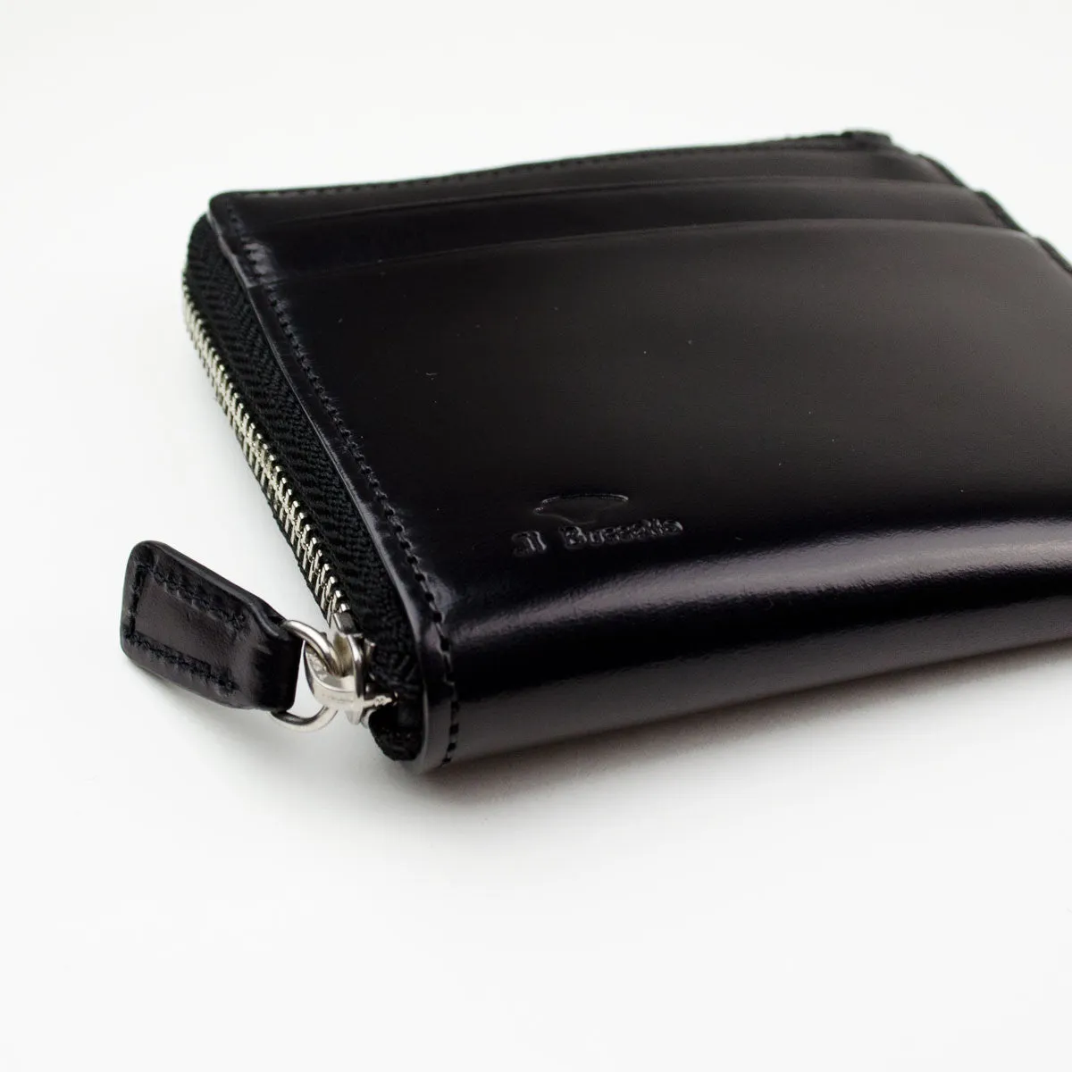 Bussetto Black Zip Wallet