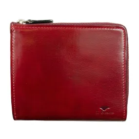 Bussetto Isola Zipped Wallet - Tibetan Red