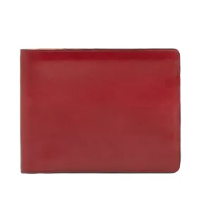 Bussetto red bi-fold wallet