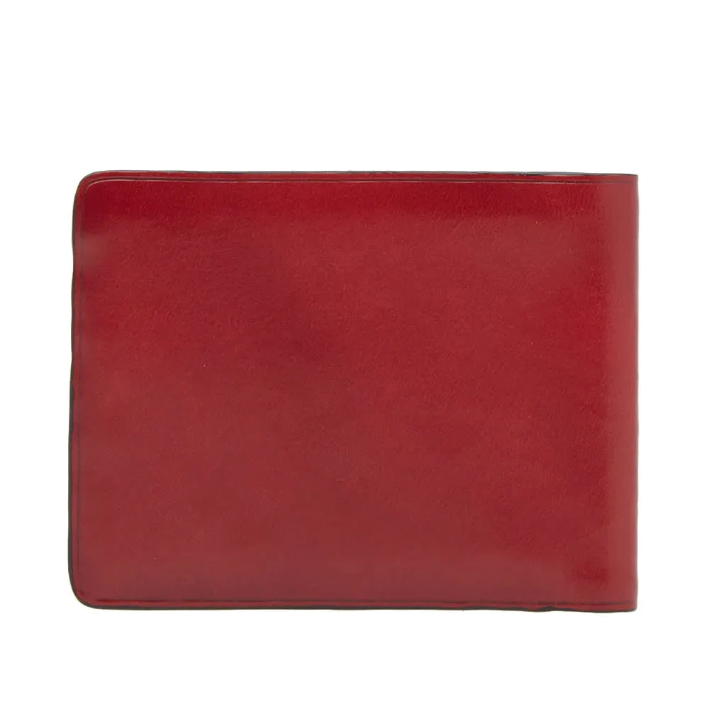 Bussetto red bi-fold wallet