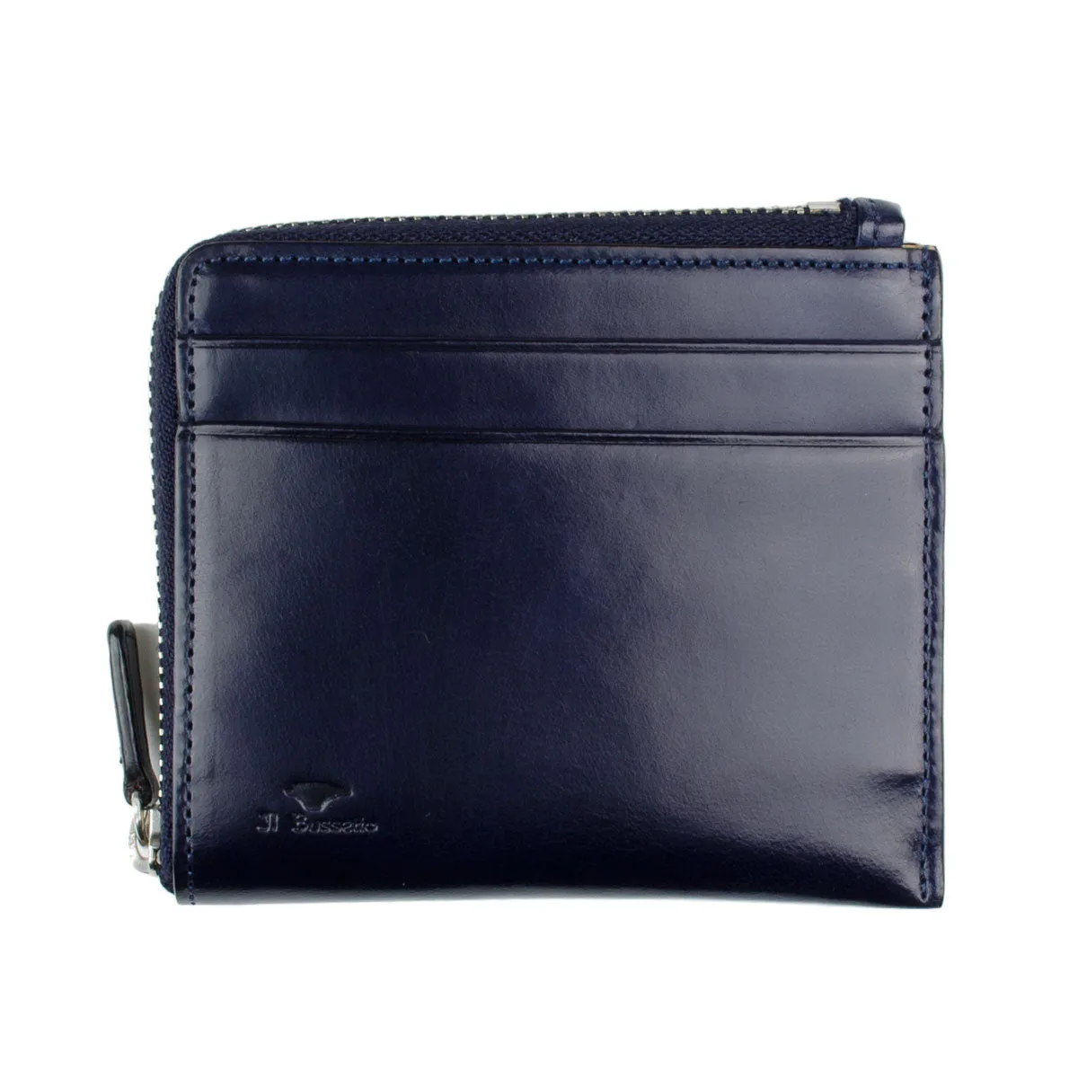 Bussetto Zip Wallet - Navy Blue