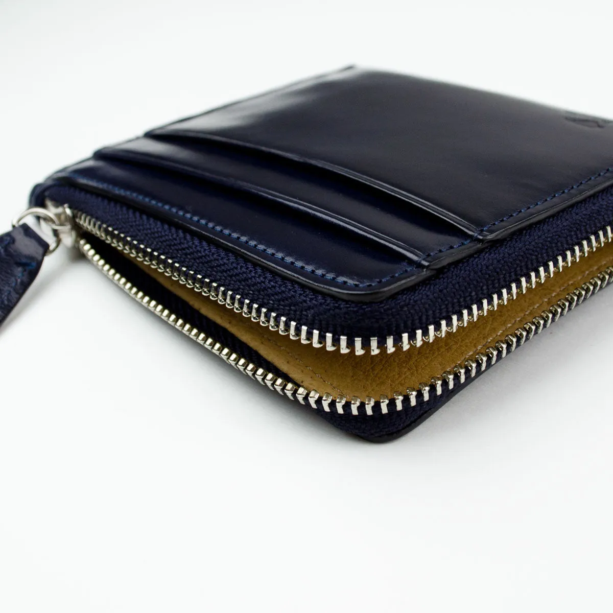 Bussetto Zip Wallet - Navy Blue