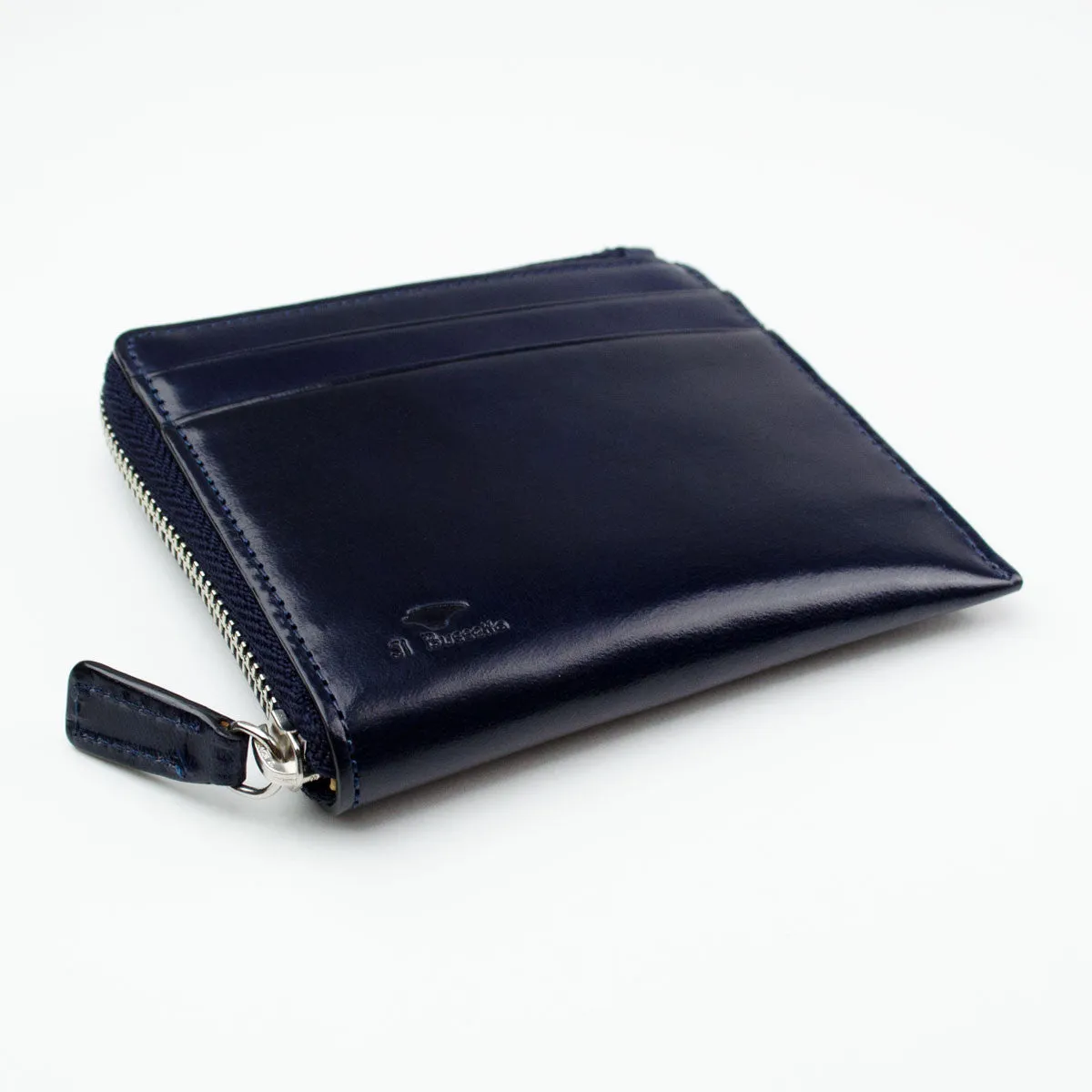 Bussetto Zip Wallet - Navy Blue