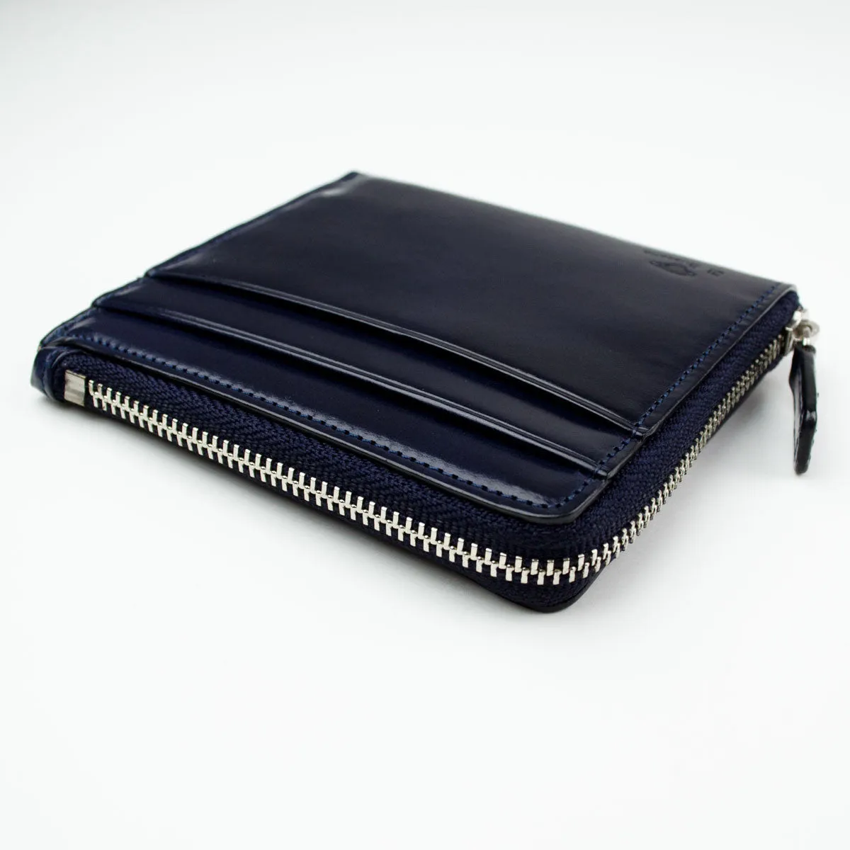 Bussetto Zip Wallet - Navy Blue