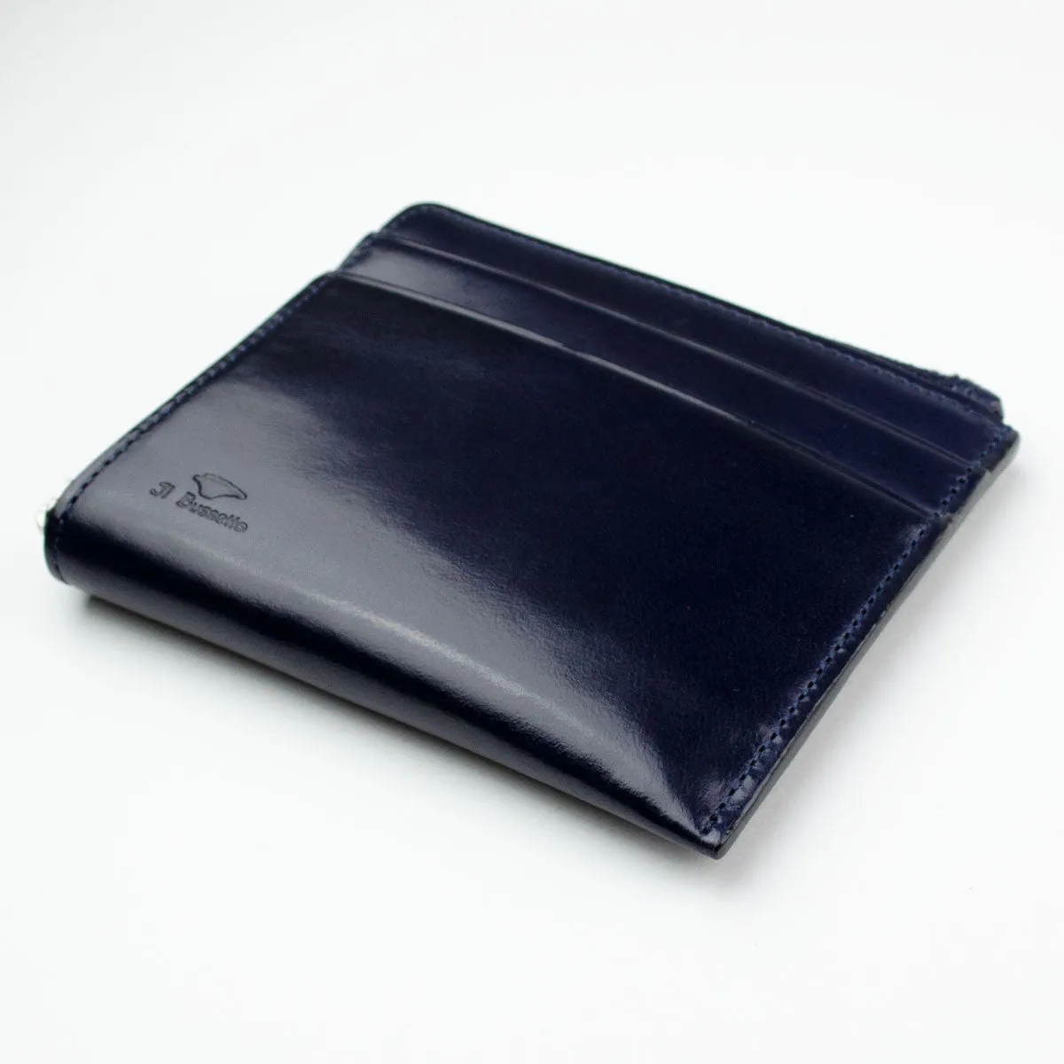 Bussetto Zip Wallet - Navy Blue