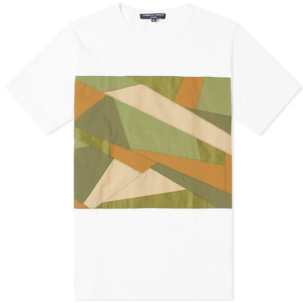 Comme des Garcons Homme Fabric Camo Insert TeeWhite & Camo