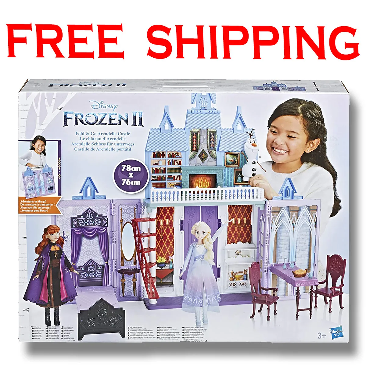 Disney Frozen 2 Fold and Go Arendelle Castle Playset Inspired by Disney's Frozen 2 Movie NEW SEALED IN BOX