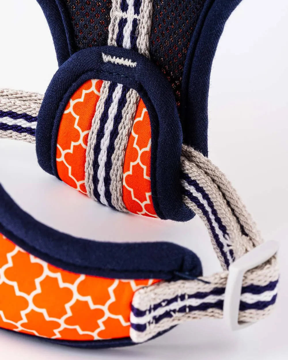 Fabric Dog Harness - Orange Geometric