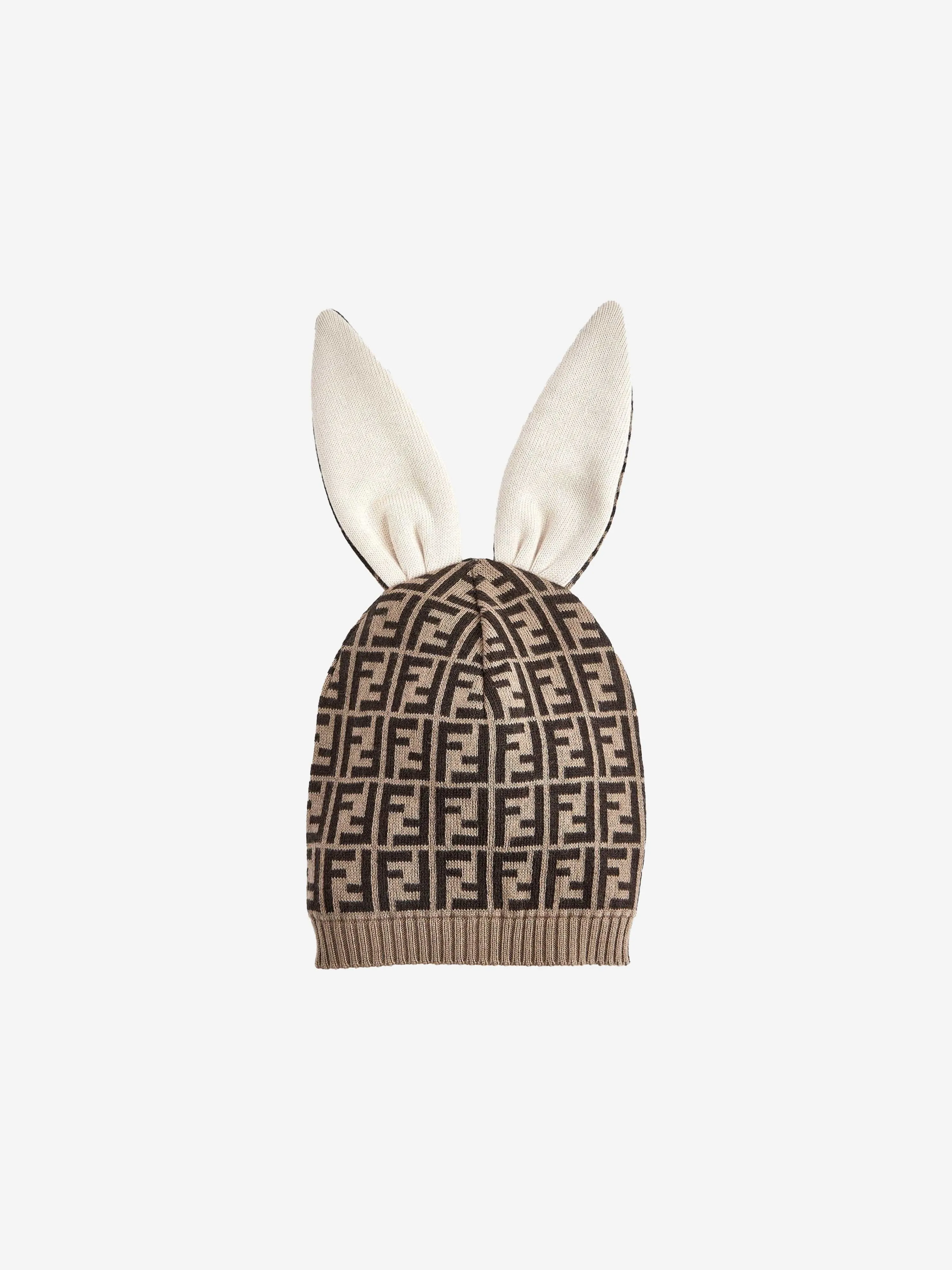 Fendi Kids - Baby Cashmerre Logo Bunny Hat | Childsplay Clothing