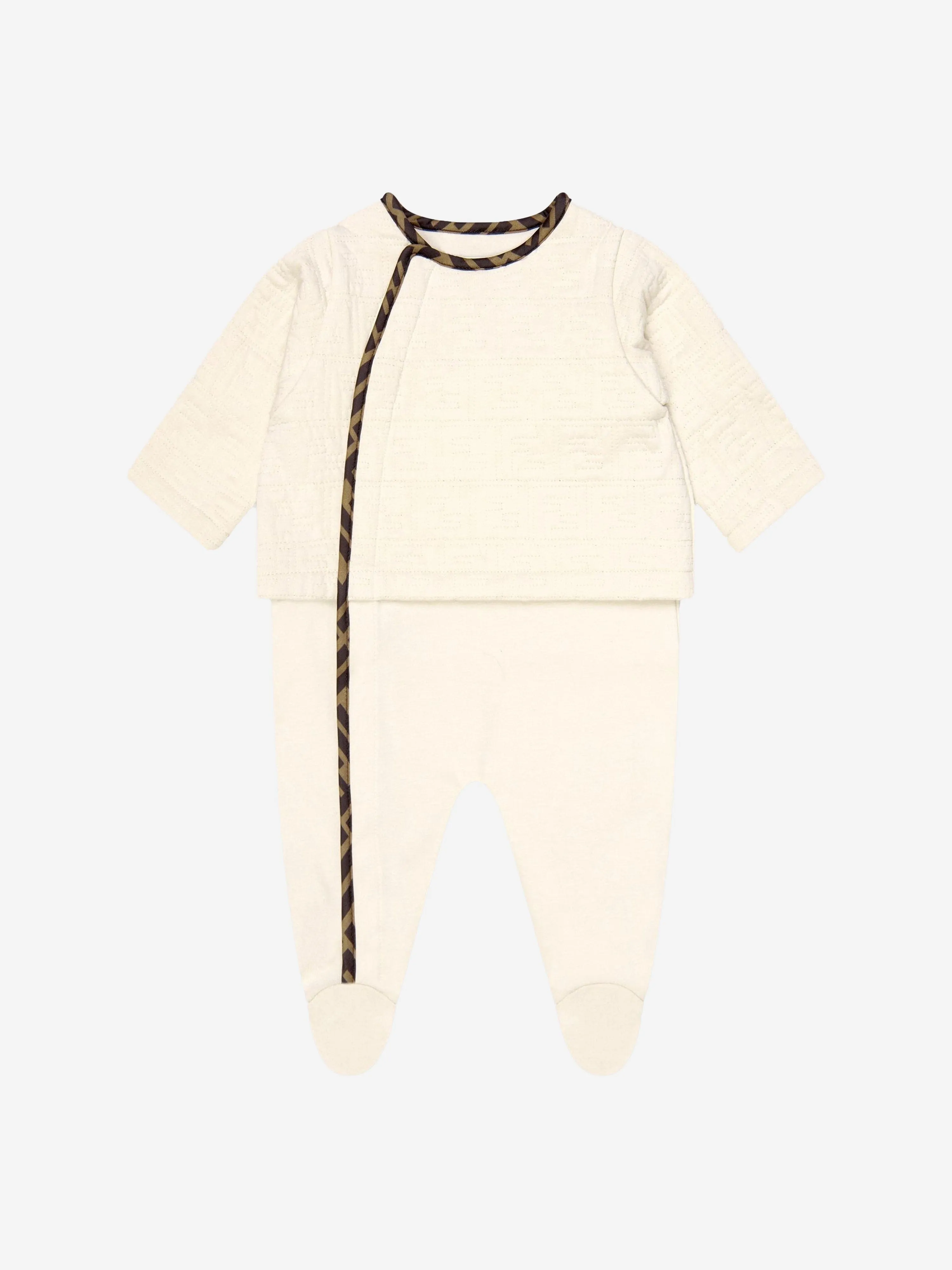 Fendi Kids - Baby Gift Set (3 Piece) in Beige | Childsplay Clothing