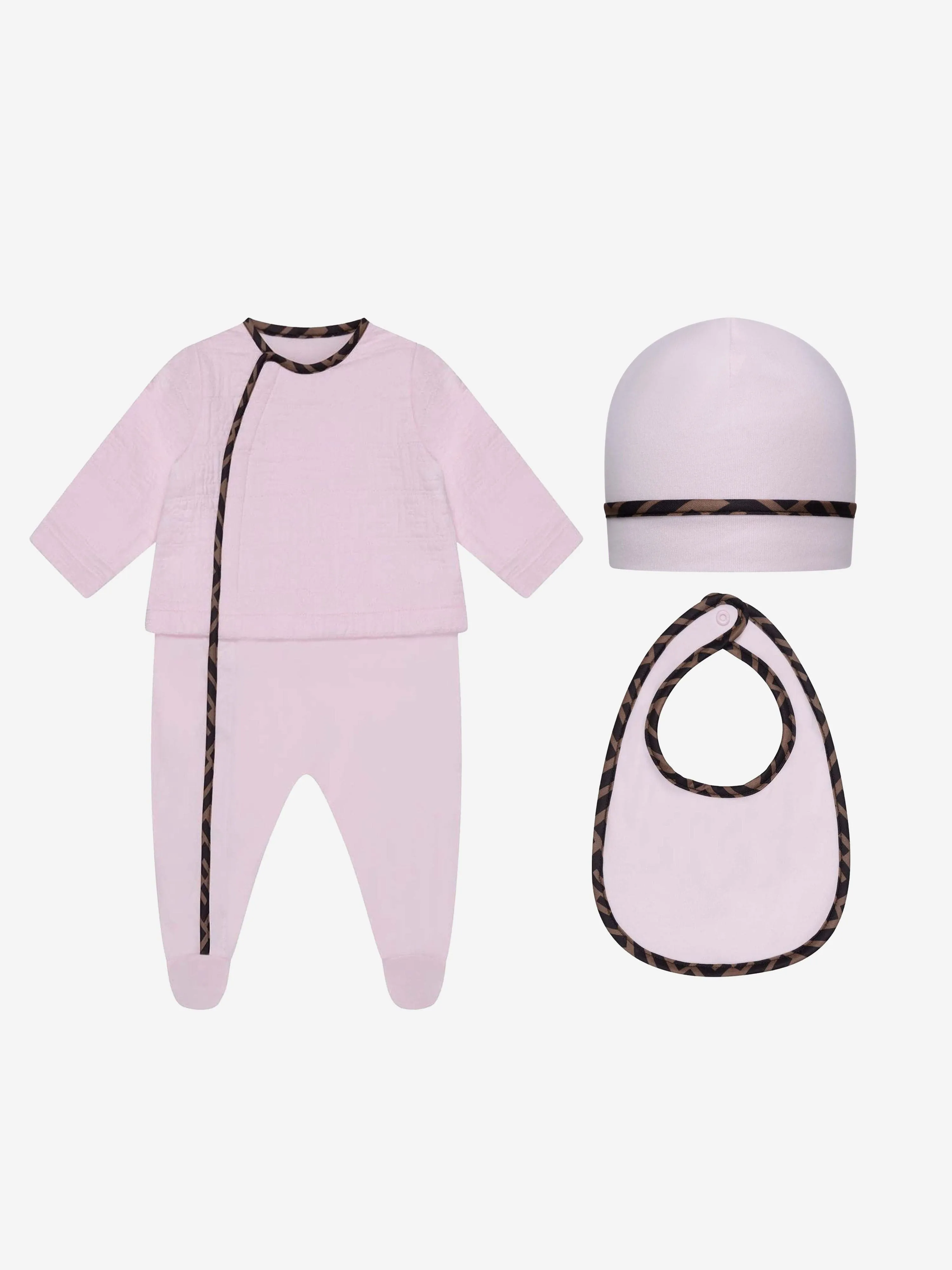 Fendi Kids - Baby Girls Cotton Babygrow Gift Set (3 Piece) | Childsplay Clothing