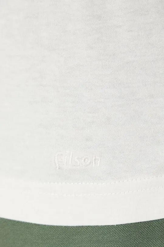 Filson cotton t-shirt Ranger Solid men’s beige color smooth FMTEE0001