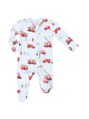 Fire Truck Dalmatians Footie