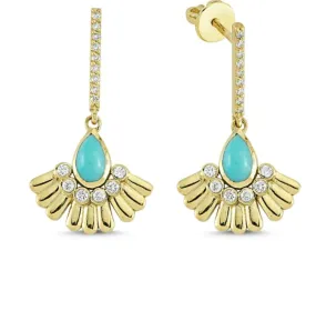 Fringed Fan Drop Earrings