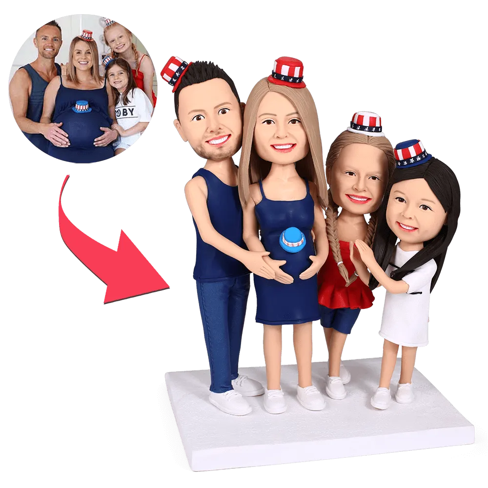 Fully Customizable 4 Person Bobblehead from Photo