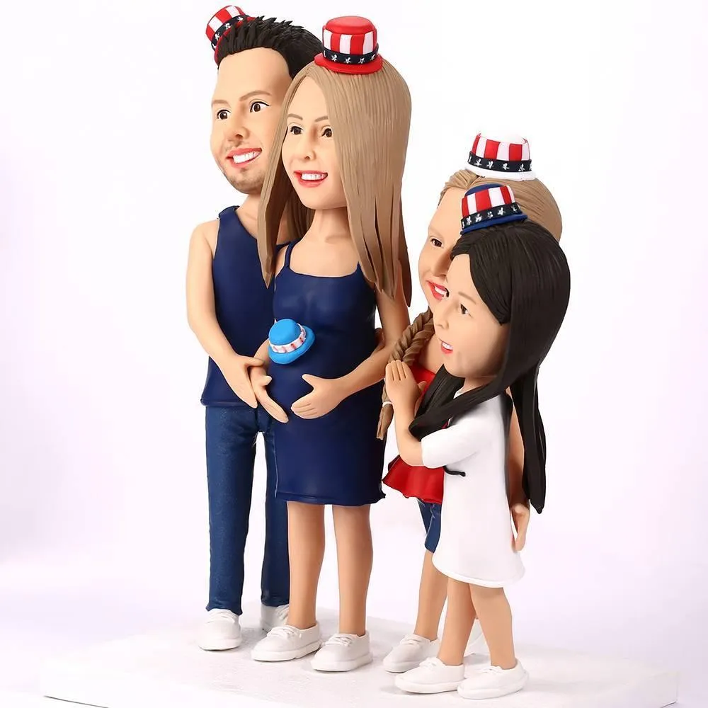 Fully Customizable 4 Person Bobblehead from Photo