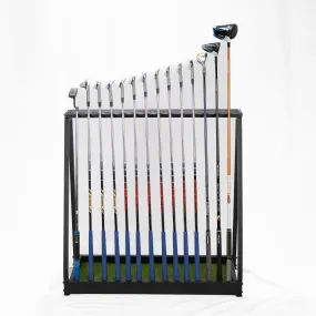 GolfBays Golf Club Storage Rack, Holds 14 Clubs, Indoor Golf Floor Equipment Storage Shelf