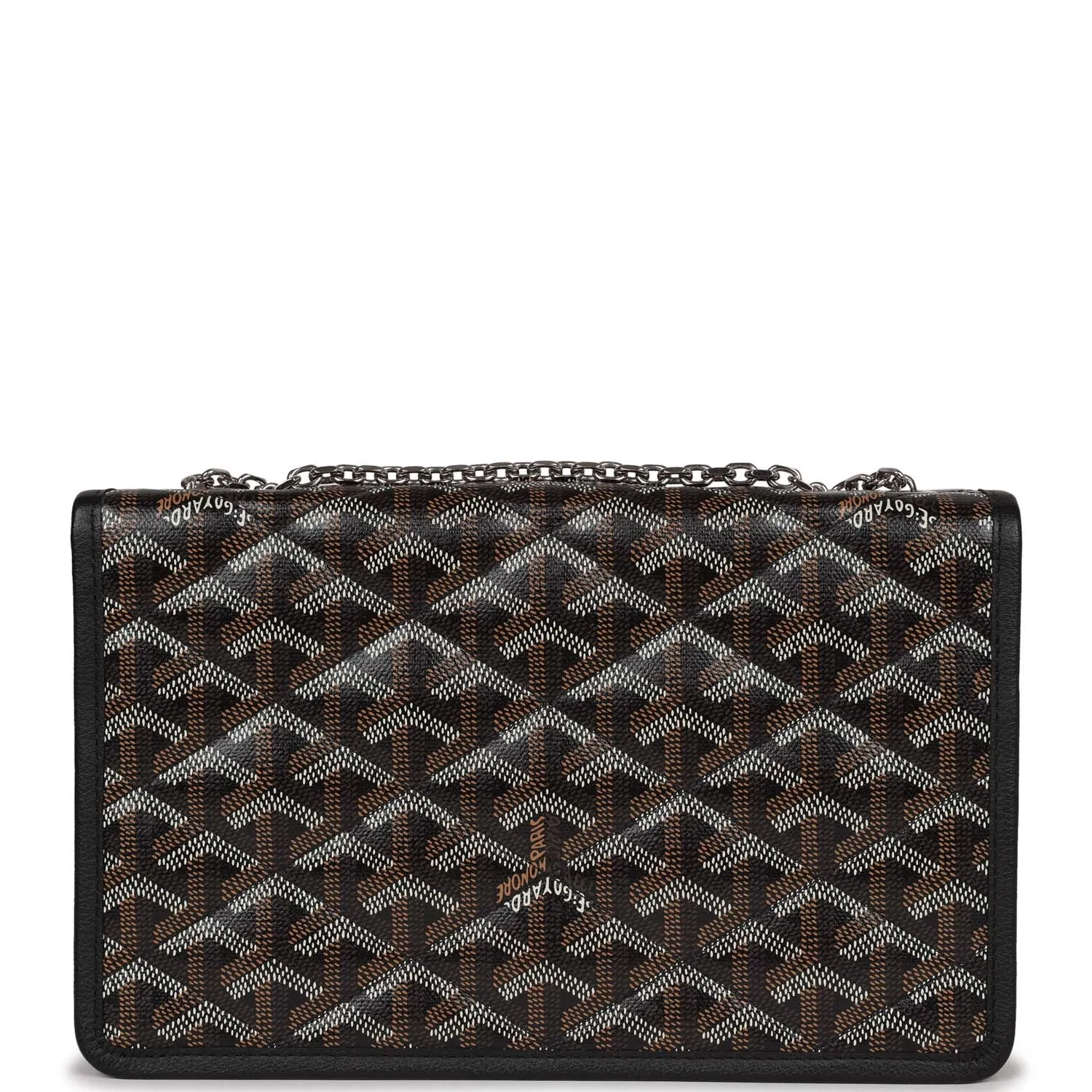 Goyard Alexandre III Bag Black Goyardine Palladium Hardware