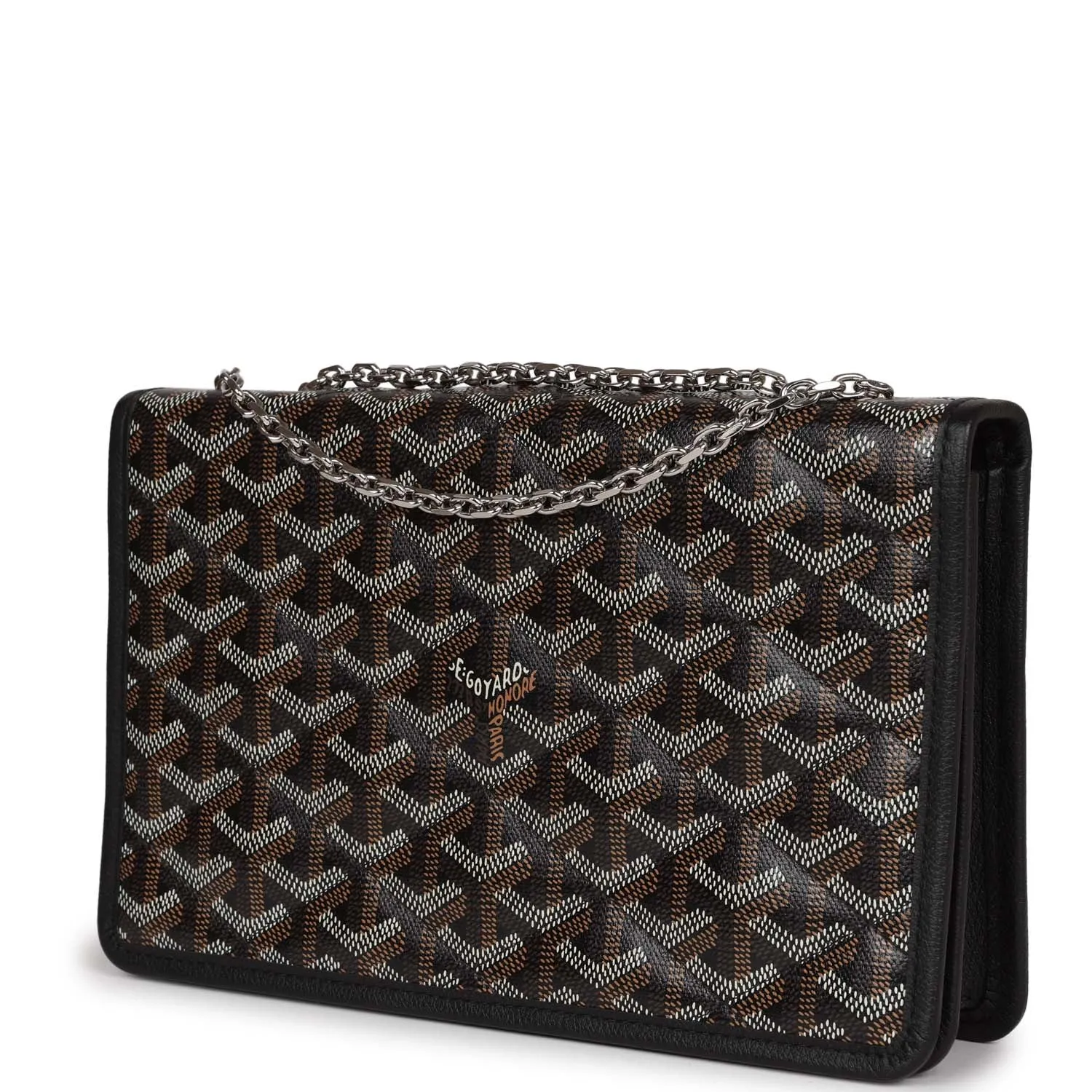 Goyard Alexandre III Bag Black Goyardine Palladium Hardware