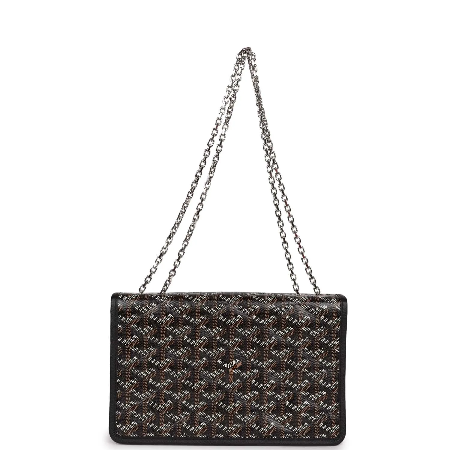 Goyard Alexandre III Bag Black Goyardine Palladium Hardware