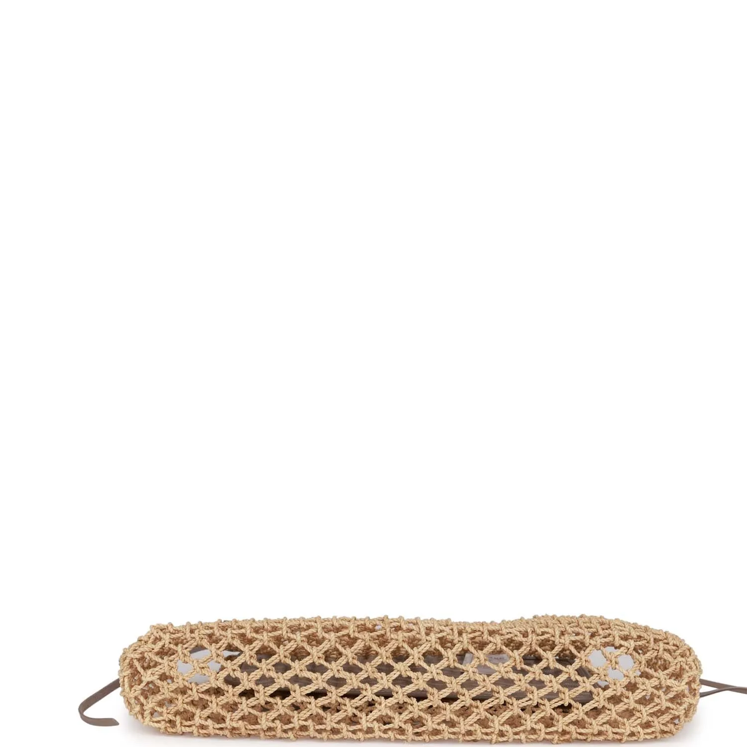 Goyard Aligre Bag Raffia Net with Taupe Goyardine Palladium Hardware