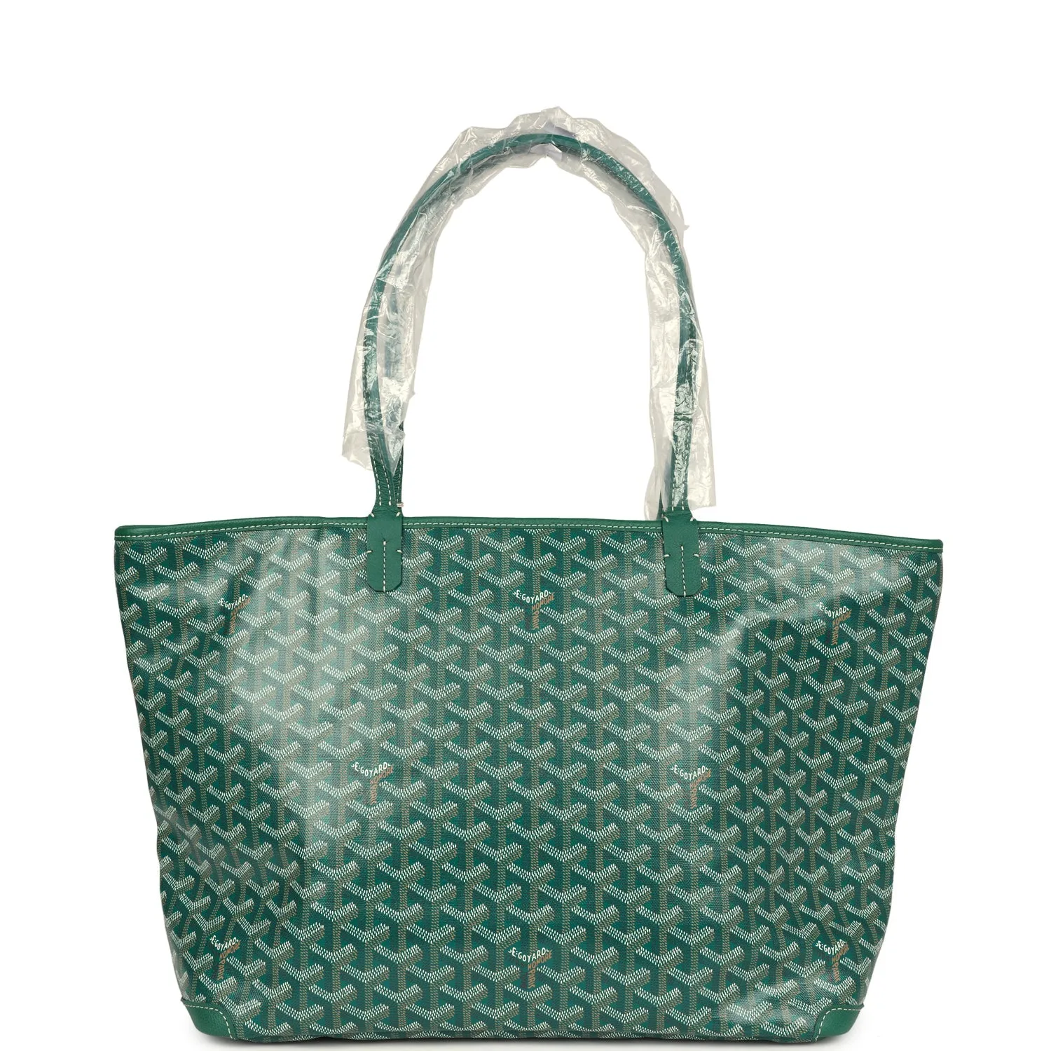 Goyard Artois Tote MM Green Goyardine Canvas & Chevroches Calfskin Palladium Hardware