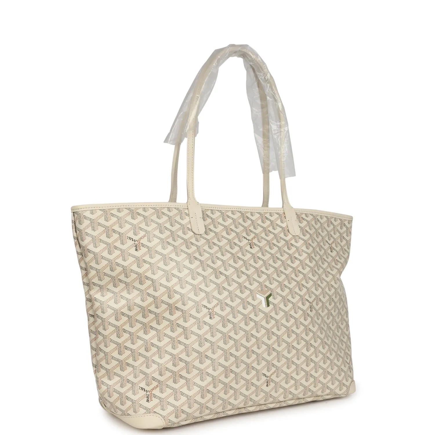 Goyard Artois Tote MM Green Goyardine Canvas & Chevroches Calfskin Palladium Hardware