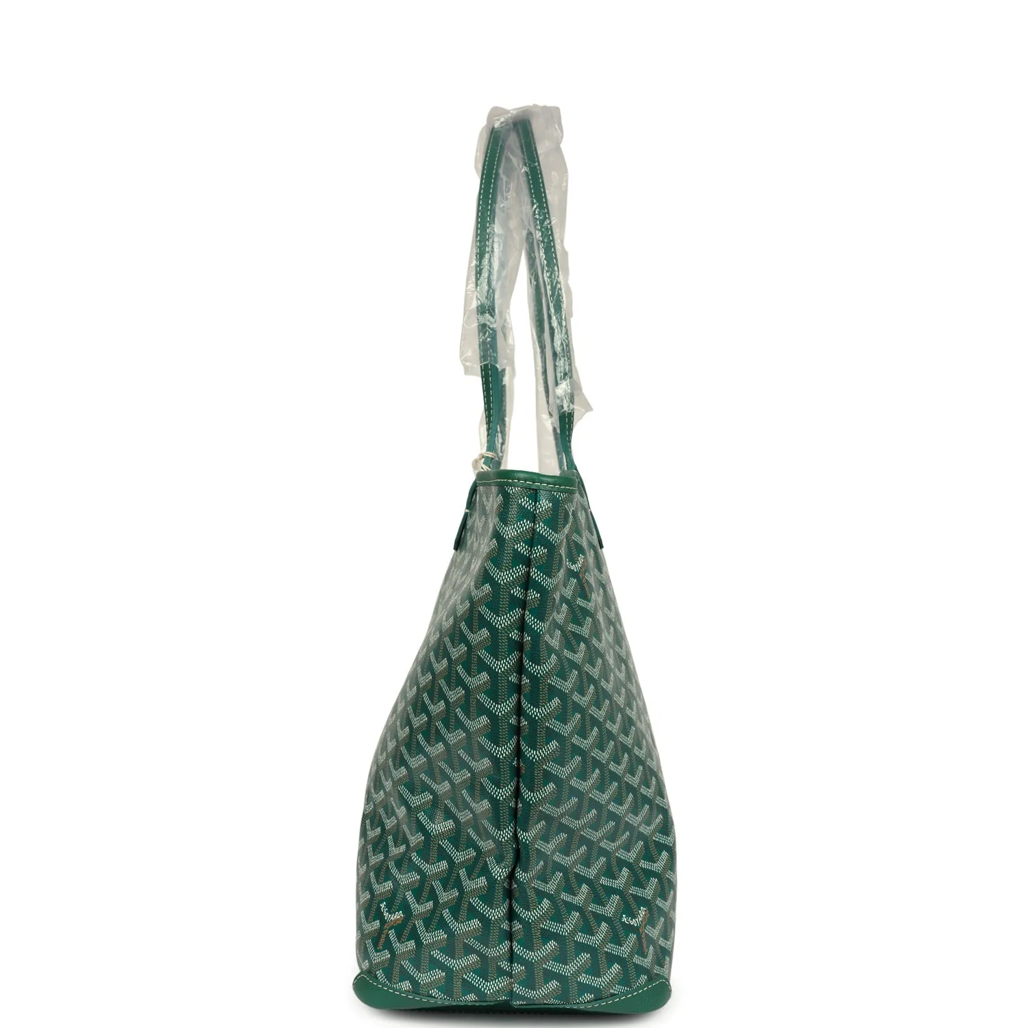 Goyard Artois Tote MM Green Goyardine Canvas & Chevroches Calfskin Palladium Hardware